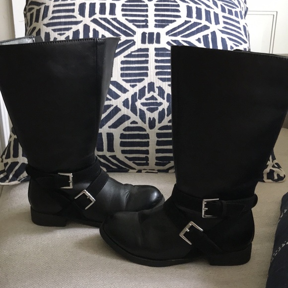 Black Riding Style Boots - Picture 2 of 4